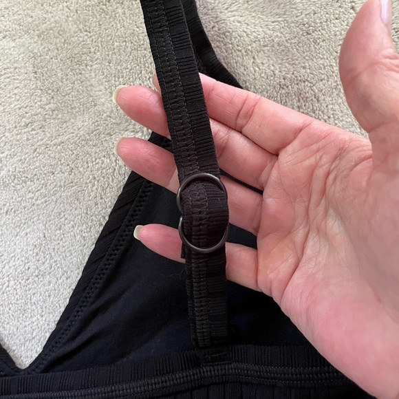 SEAFOLLY Australia Black Ribbed Tankini US 10 Beach Summer Quality Vacation - Picture 8 of 10
